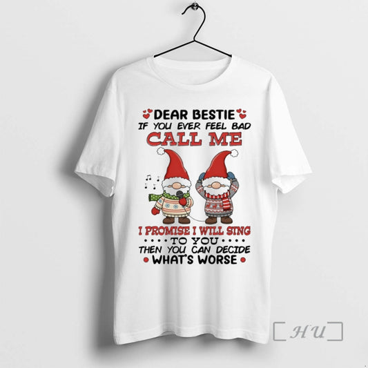 Officials Gnome Dear Bestie If You Ever Feel Bad Call Me Circle Premium T Shirts Hoodie, Sweatshirt | AU18TeeNovaLab.com