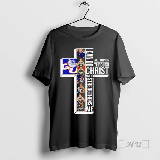Officials Gonzaga Bulldogs Basketball I Can Do All Things Through Christ Who Strengthens Me Premium T-Shirts, Hoodie,...