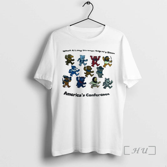 Officials Grateful Dead College Mascots What A Long Strange Trip Its Been Americas Conference Premium T-Shirts, Hoodie,...