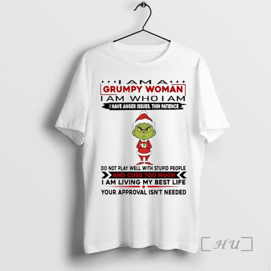 Officials Grinch I Am A Grumpy Woman I Have Anger Issues Thin Patience Christmas Premium T-Shirts, Hoodie, Sweatshirt