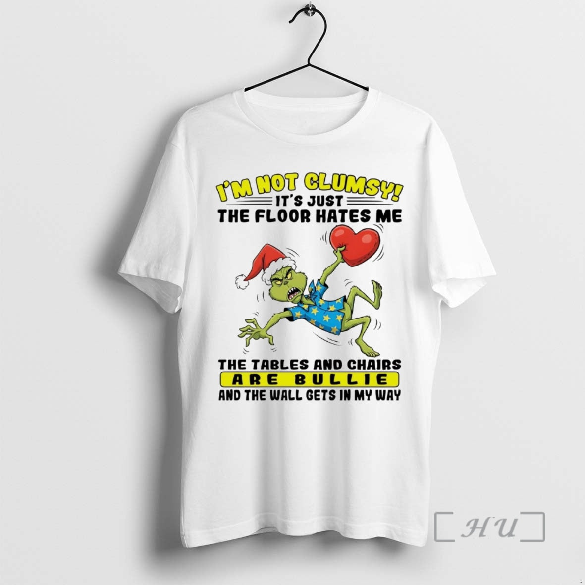 Officials Grinch Im Not Clumsy Its Just The Floor Hates Me Christmas Premium T Shirts Hoodie, Sweatshirt | AU18TeeNovaLab.com