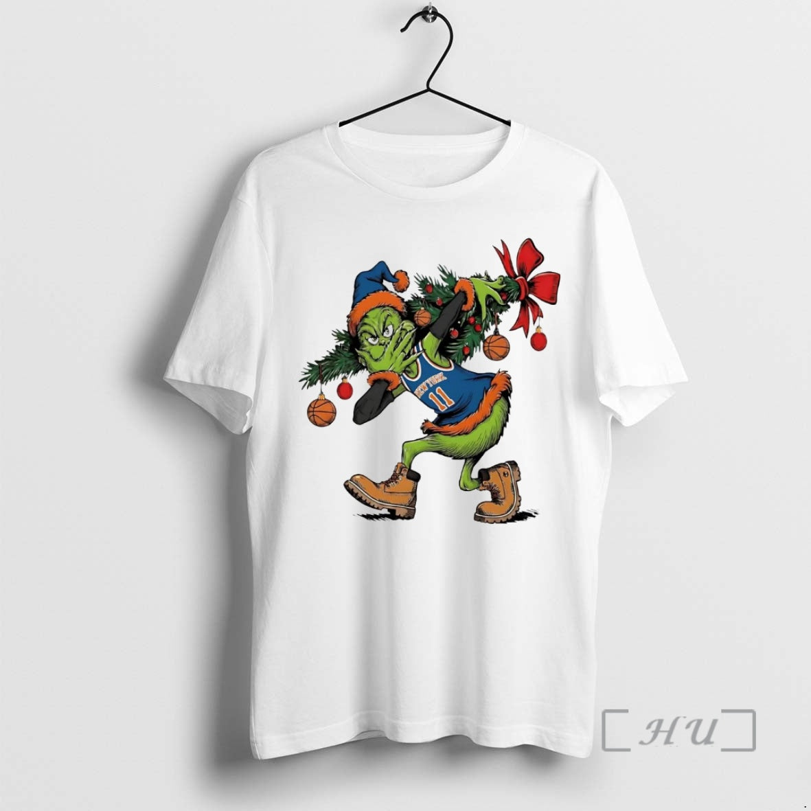 Officials Grinch Jalen Brunson 3 Point Celebration Christmas T-Shirts, Hoodie, Sweatshirt | AU18TeeNovaLab.com
