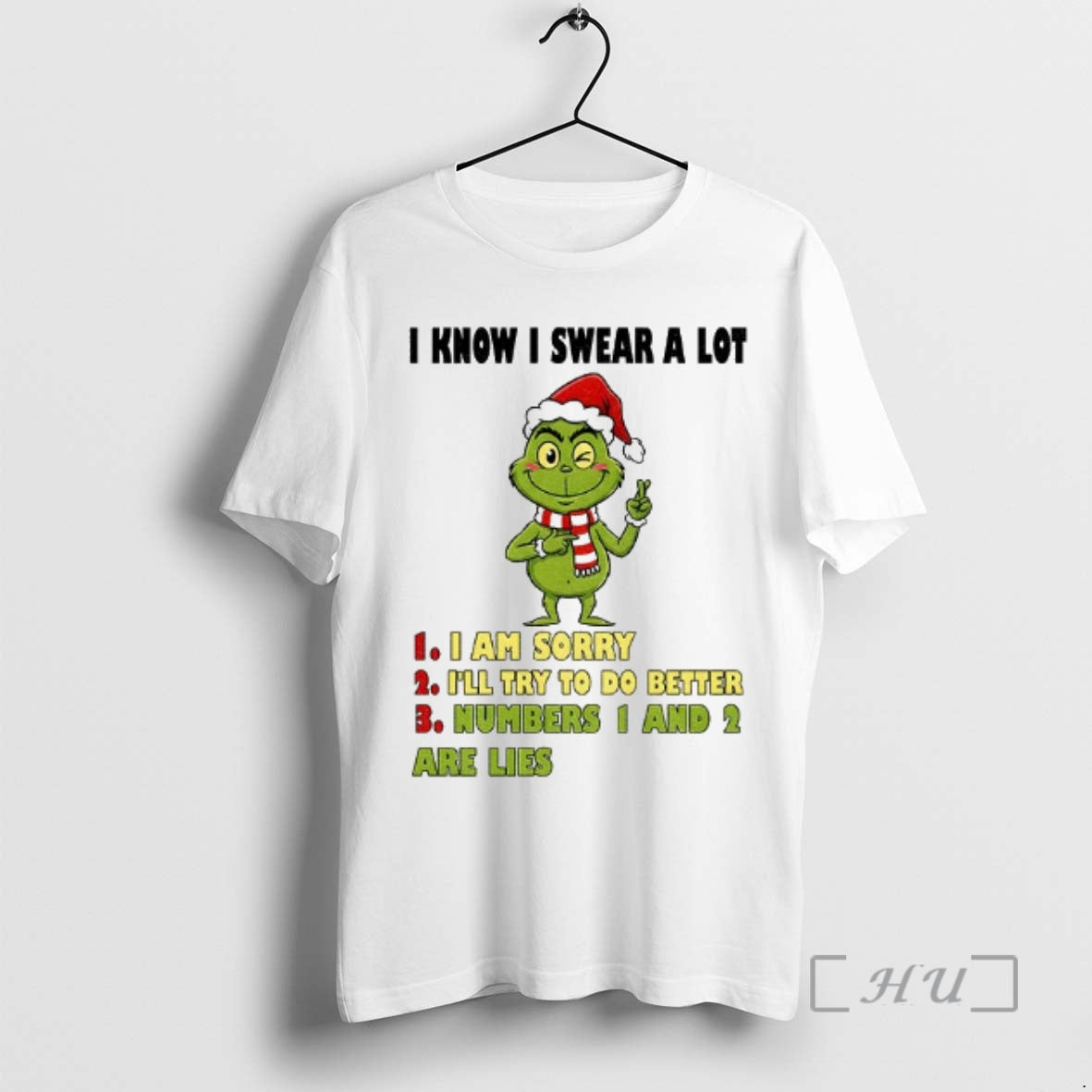 Officials Grinch Santa I Know I Swear A Lot I Am Sorry Ill Try To T-Shirts, Hoodie, Sweatshirt | AU18TeeNovaLab.com