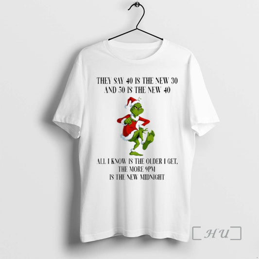 Officials Grinch Santa They Say 40 Is The New 30 And 50 Is The New T-Shirts, Hoodie, Sweatshirt | AU18TeeNovaLab.com