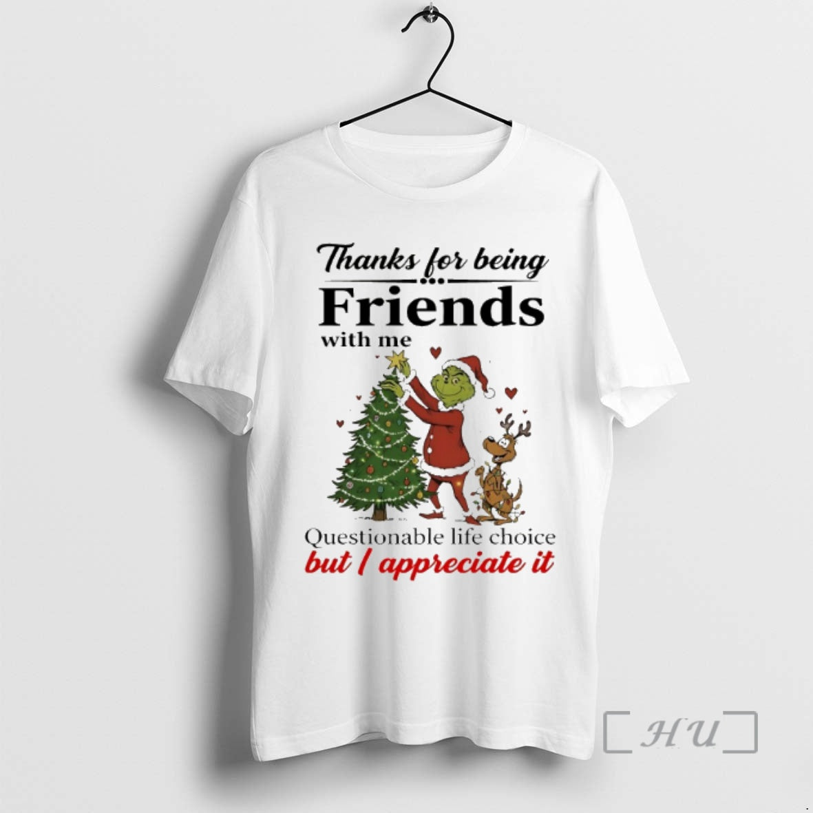 Officials Grinch Thanks For Being Friends With Me Christmas 2025 T-Shirts, Hoodie, Sweatshirt | AU18TeeNovaLab.com