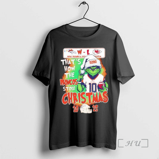 Officials Grinch Thats How The Broncos Stole Christmas T-Shirts, Hoodie, Sweatshirt | AU18TeeNovaLab.com