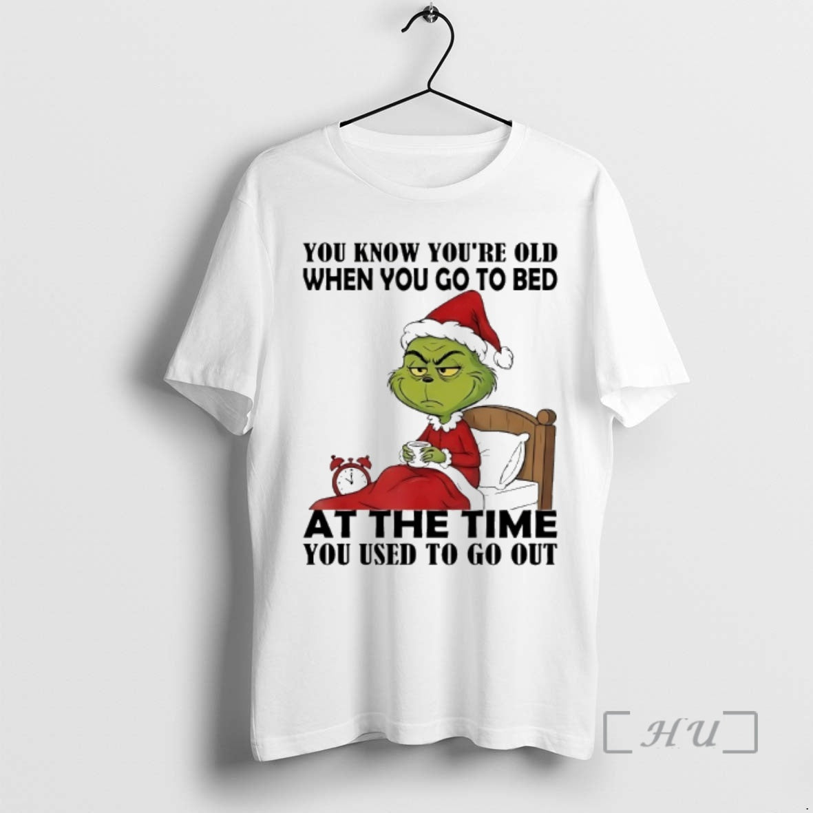 Officials Grinch You Know Youre Old When You Go To Bed At The Time You T-Shirts, Hoodie, Sweatshirt | AU18TeeNovaLab.com
