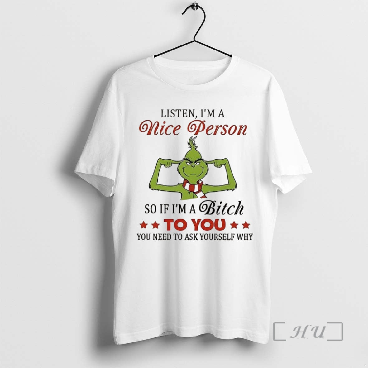 Officials Grinch Listen Im A Nice Person T-Shirts, Hoodie, Sweatshirt | AU18TeeNovaLab.com