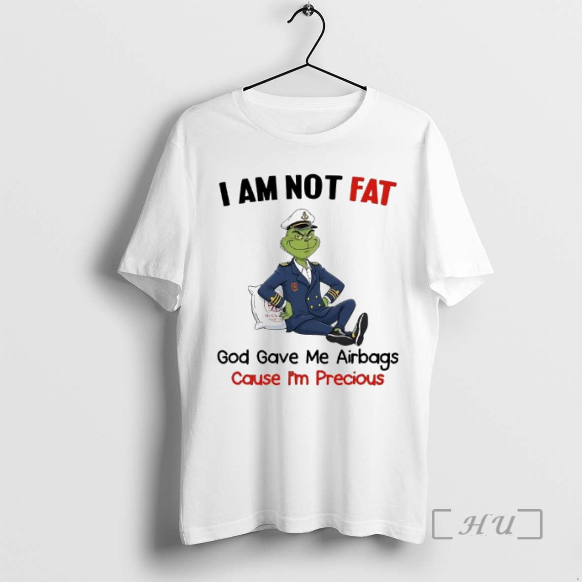 Officials Grinch Not Fat God Gave Me Airbags Cause Im Precious Premium T Shirts Sweater Hoodie, Sweatshirt