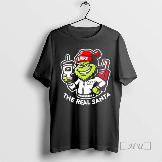 Officials Grinch X Usps The Real Santa Merry Christmas T-Shirts, Hoodie, Sweatshirt | AU18TeeNovaLab.com
