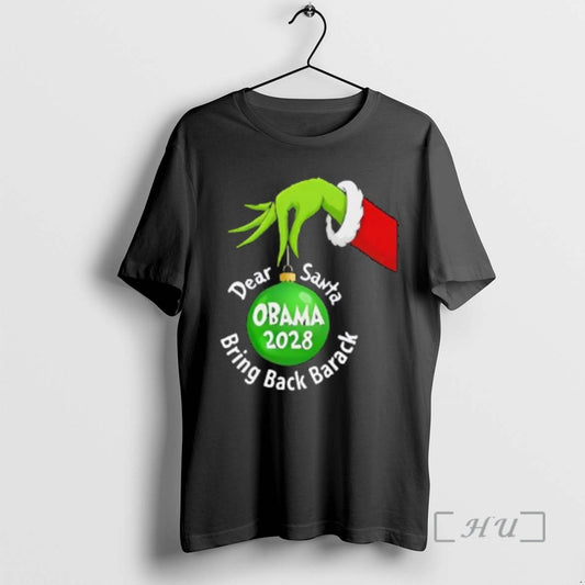 Officials Hand Grinch Dear Santa Bring Back Barack 2028 T-Shirts, Hoodie, Sweatshirt | AU18TeeNovaLab.com