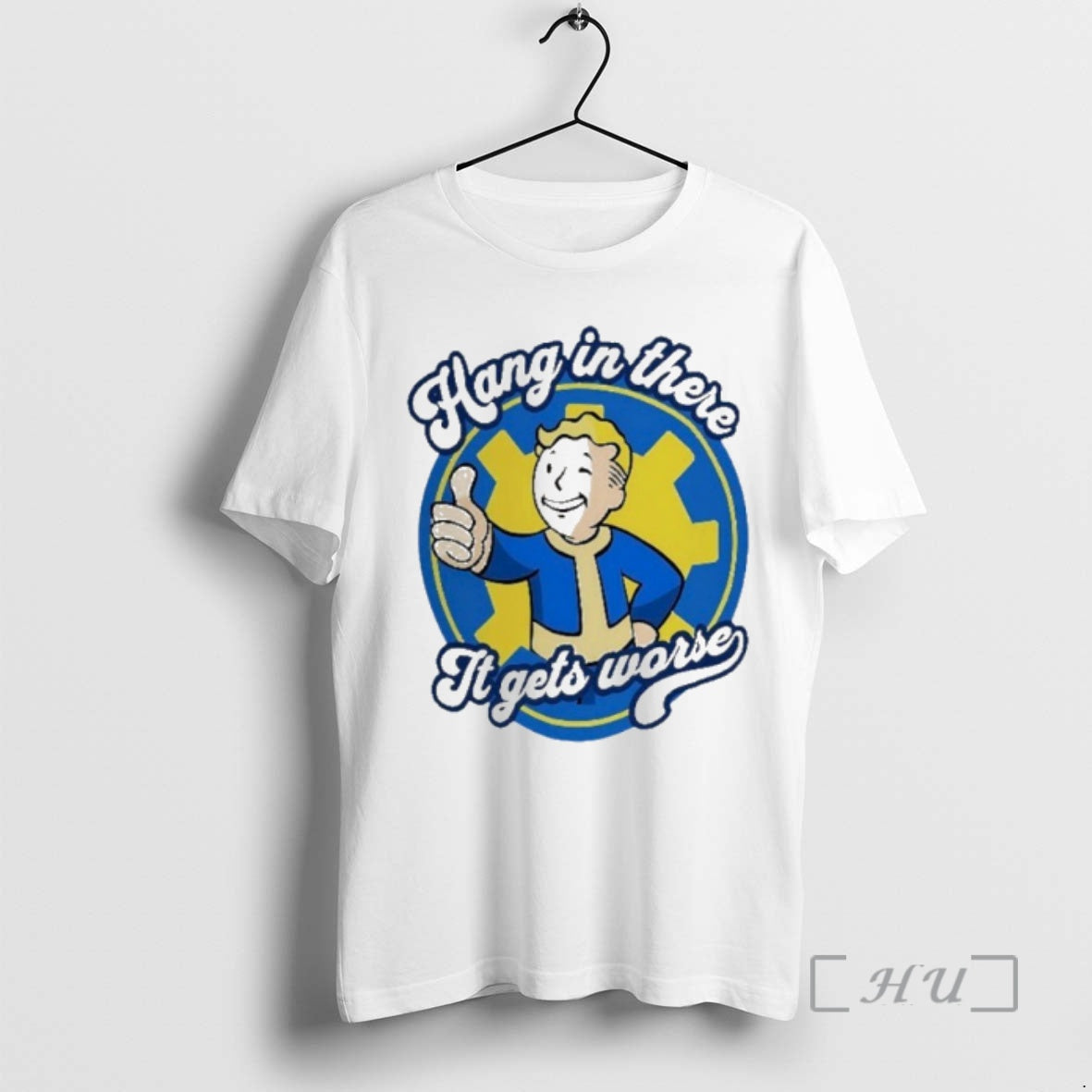 Officials Hang In There It Gets Worse Vault Boy T-Shirts, Hoodie, Sweatshirt | AU18TeeNovaLab.com