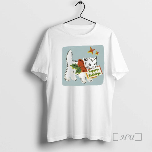 Officials Happy Holidays Cat Yarrow Goods T-Shirts, Hoodie, Sweatshirt | AU18TeeNovaLab.com