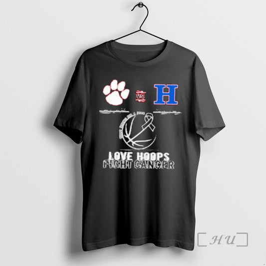 Officials Highlands Bluebirds Vs Beechwood Tiger 2026 Love Hoops Fight Cancer Premium T Shirts Sweater Hoodie, Sweatshirt