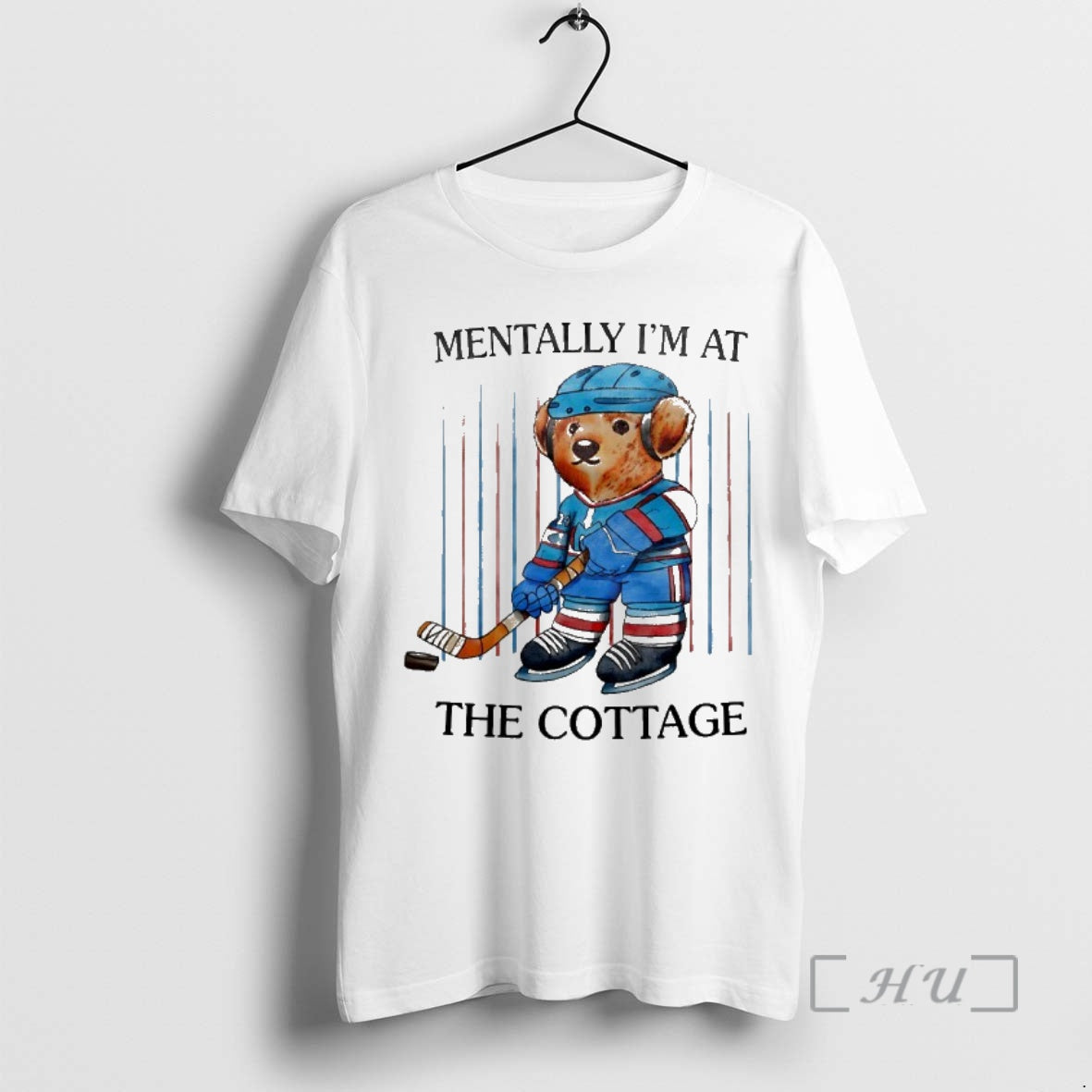 Officials Hockey Bear Mentally Im At The Cottage T-Shirts, Hoodie, Sweatshirt | AU18TeeNovaLab.com