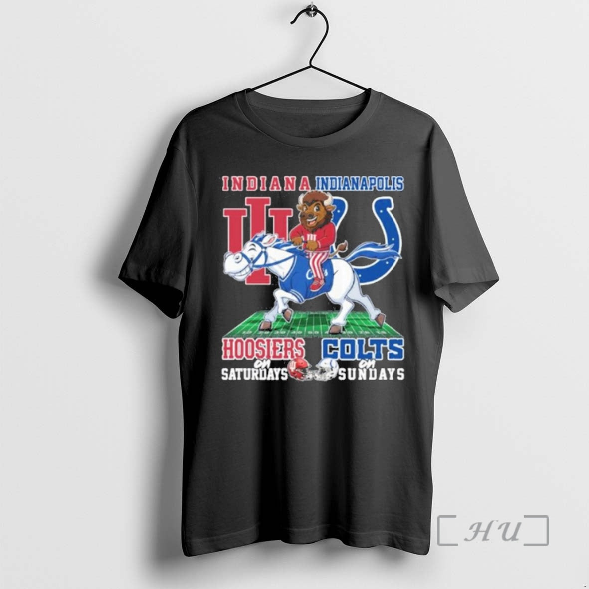 Officials Hoosiers On Saturdays And Colts On Sundays Riding Mascots T-Shirts, Hoodie, Sweatshirt | AU18TeeNovaLab.com
