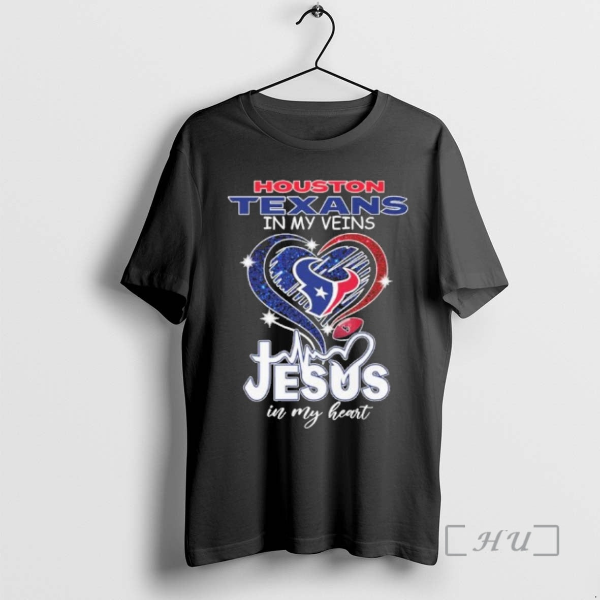 Officials Houston Texans In My Veins Jesus In My Heart 2026 Playoffs Premium T Shirts Hoodie, Sweatshirt | AU18TeeNovaLab.com