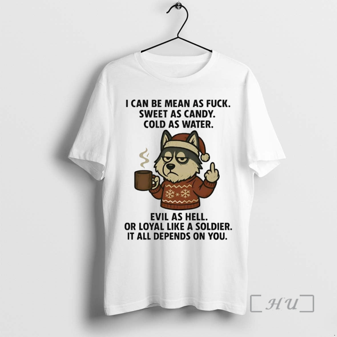 Officials Husky I Can Be Mean As Fuck Sweet As Candy Christmas Premium T Shirts Hoodie, Sweatshirt | AU18TeeNovaLab.com