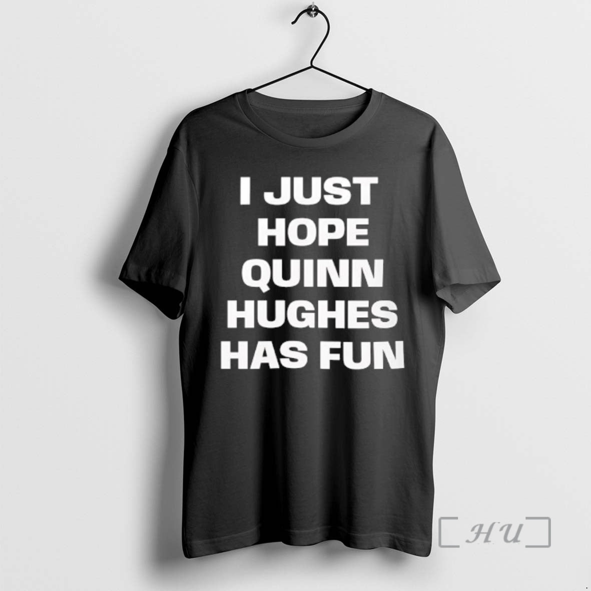 Officials I Just Hope Quinn Hughes Has Fun Text T-Shirts, Hoodie, Sweatshirt | AU18TeeNovaLab.com