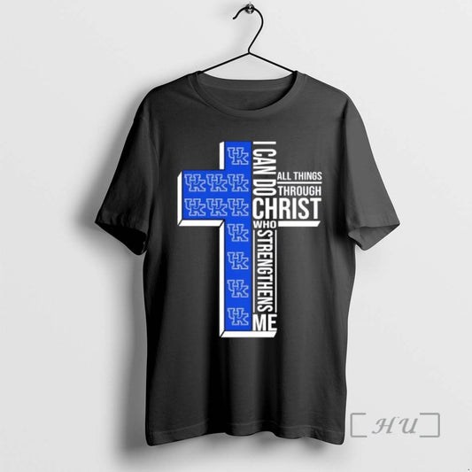 Officials I Can Do All Things Through Christ Who Strengthens Me Kentucky Wildcats Basketball Cross T-Shirts, Hoodie,...