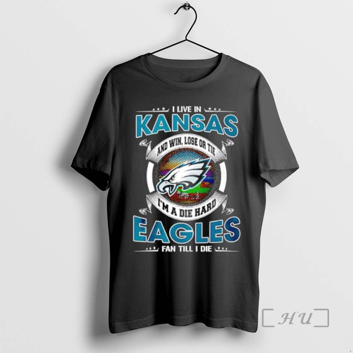 Officials I Live In Kansas And Win Lose Or Tie Im A Die Hard Philadelphia T-Shirts, Hoodie, Sweatshirt | AU18TeeNovaLab.com