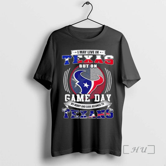 Officials I May Live In Texas But On Game Day My Heart And Soul Belongs T-Shirts, Hoodie, Sweatshirt | AU18TeeNovaLab.com