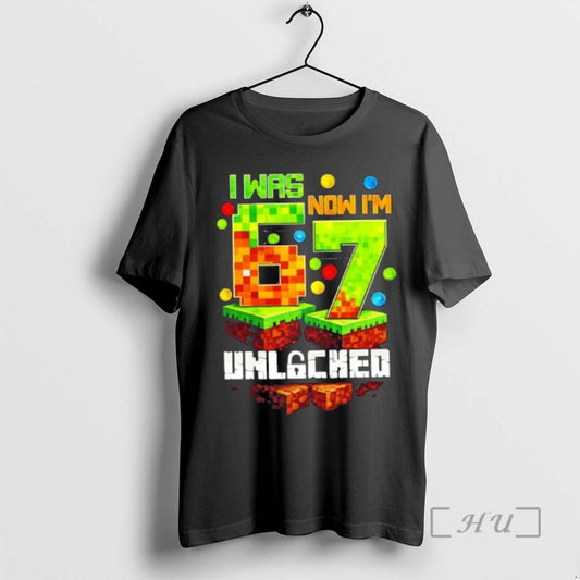 Officials I Was 6 Now Im 7 Pixel Game Unlocked Gamer 7th Birthday Premium T-Shirts, Hoodie, Sweatshirt | AU18TeeNovaLab.com