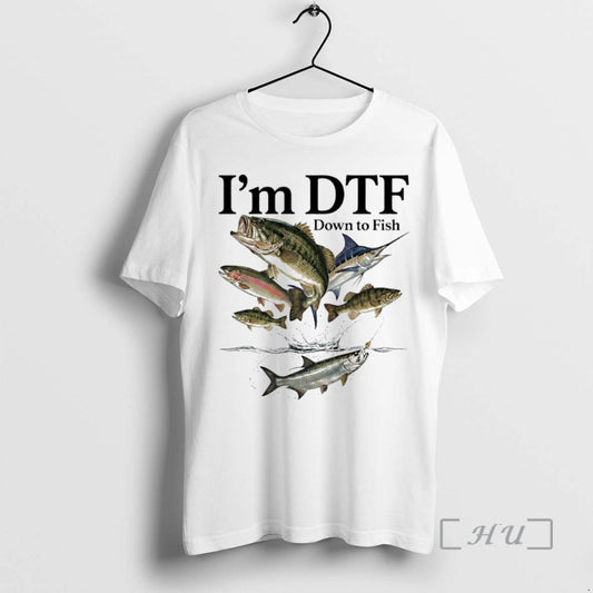 Officials Im Dtf Down To Fish Circle T-Shirts, Hoodie, Sweatshirt | AU18TeeNovaLab.com