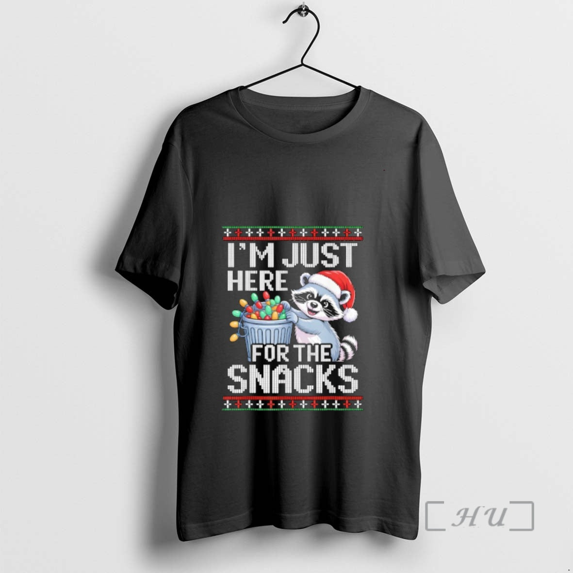 Officials Im Just Here For The Snacks Raccoon Christmas Ugly T-Shirts, Hoodie, Sweatshirt | AU18TeeNovaLab.com