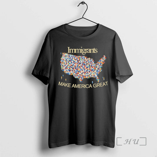 Officials Immigrants Make America Great Us Map T-Shirts, Hoodie, Sweatshirt | AU18TeeNovaLab.com