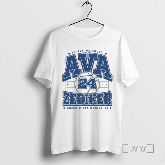 Officials In Ave We Trust Ava Zediker Guard Des Moines Ia Circle White Premium T-Shirts, Hoodie, Sweatshirt