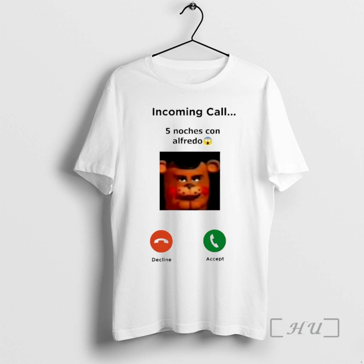Officials Incoming Call 5 Noches Con Alfredo Freddy Fazbear Circle T-Shirts, Hoodie, Sweatshirt | AU18TeeNovaLab.com
