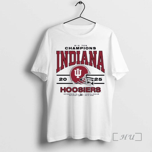 Officials Indiana 2025 Big Ten Champs Helmet T-Shirts, Hoodie, Sweatshirt | AU18TeeNovaLab.com