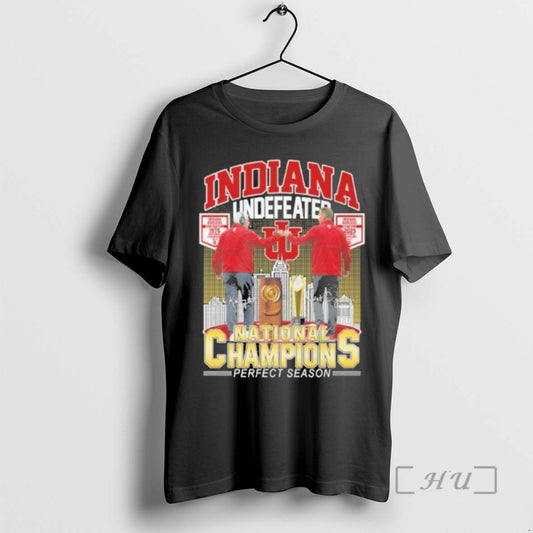 Officials Indiana Undefeated Player Signature National Champions Perfect Season T-Shirts, Hoodie, Sweatshirt