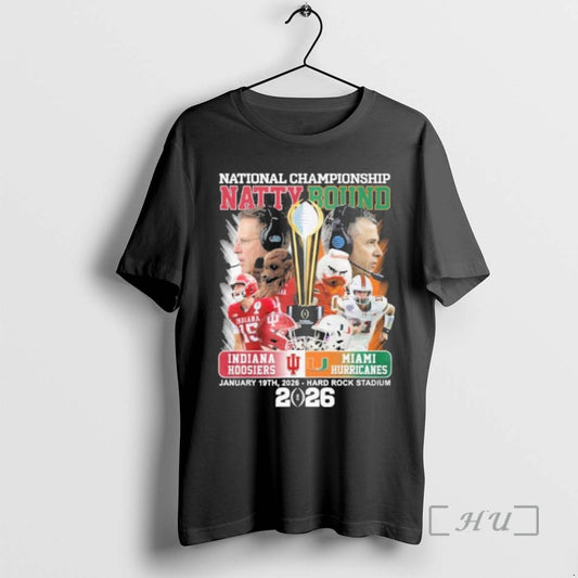Officials Indiana Vs Miami 2026 National Championship Natty Bound Matchup T-Shirts, Hoodie, Sweatshirt | AU18TeeNovaLab.com
