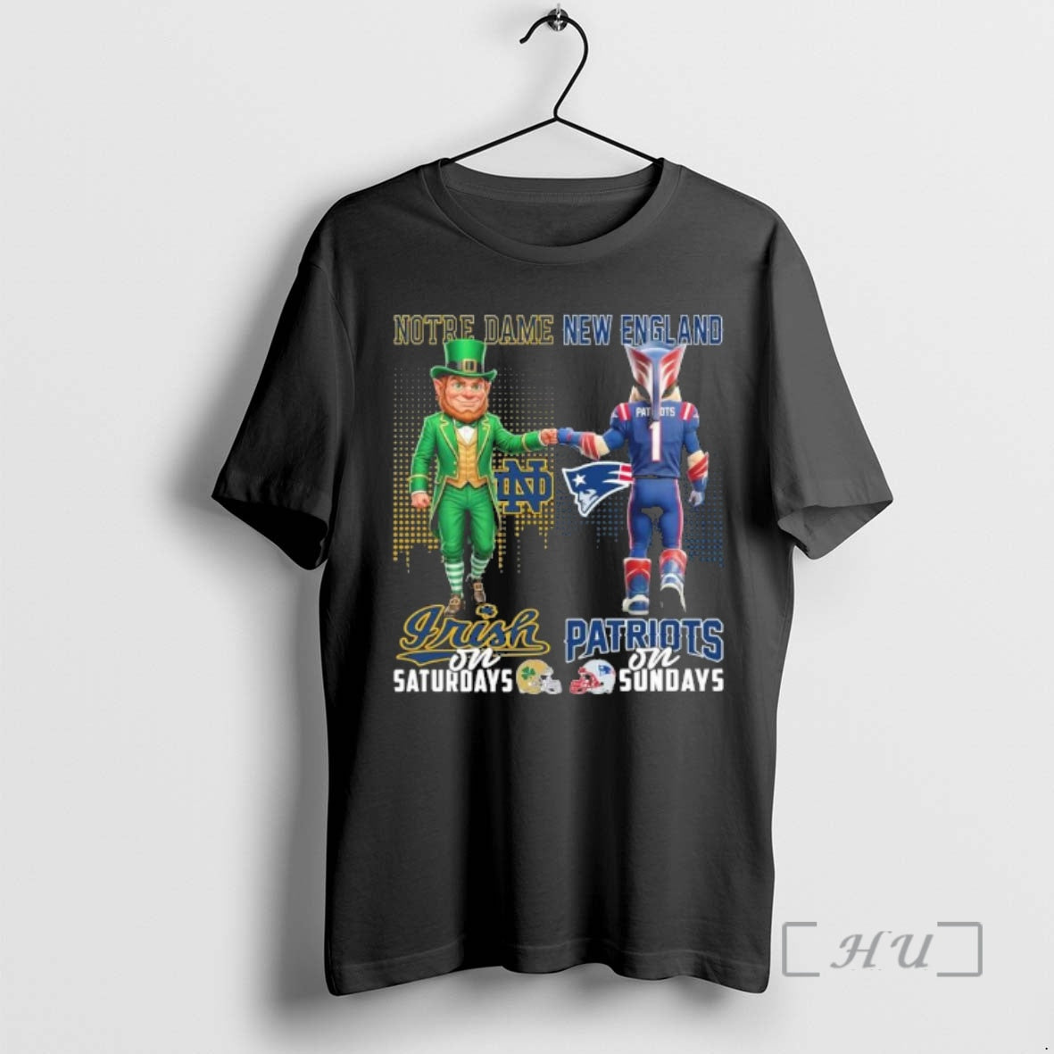 Officials Irish Vs Patriots Mascot On Saturdays And On Sundays T-Shirts, Hoodie, Sweatshirt | AU18TeeNovaLab.com