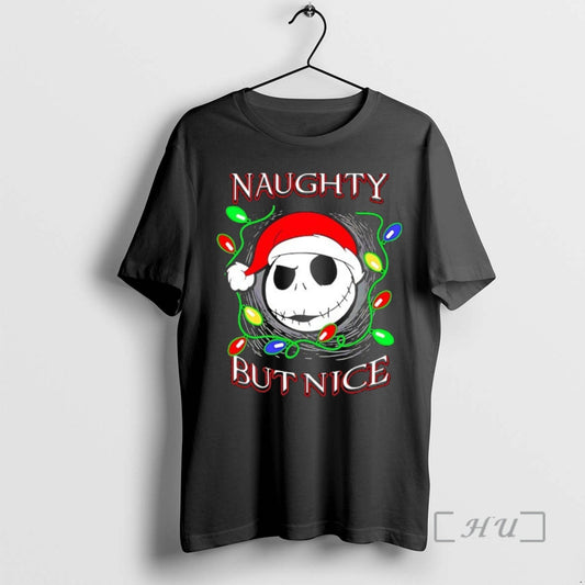 Officials Jack Skellington The Nightmare Before Christmas Naughty But Nice T-Shirts, Hoodie, Sweatshirt | AU18TeeNovaLab.com