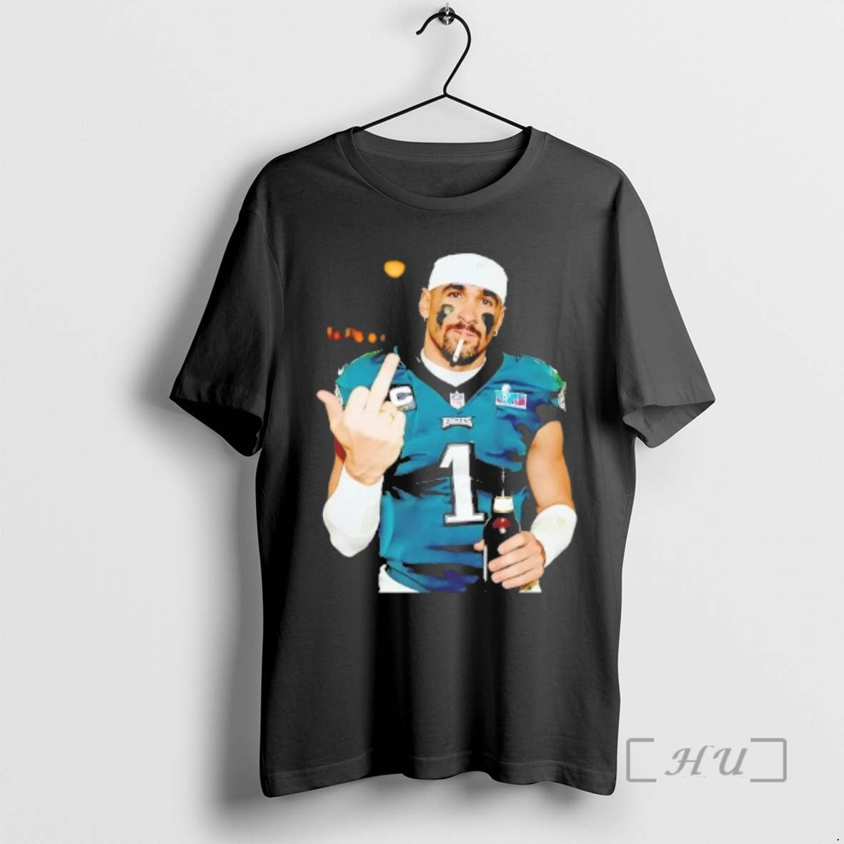 Officials Jalen Hurts Middle Finger Smoking T-Shirts, Hoodie, Sweatshirt | AU18TeeNovaLab.com