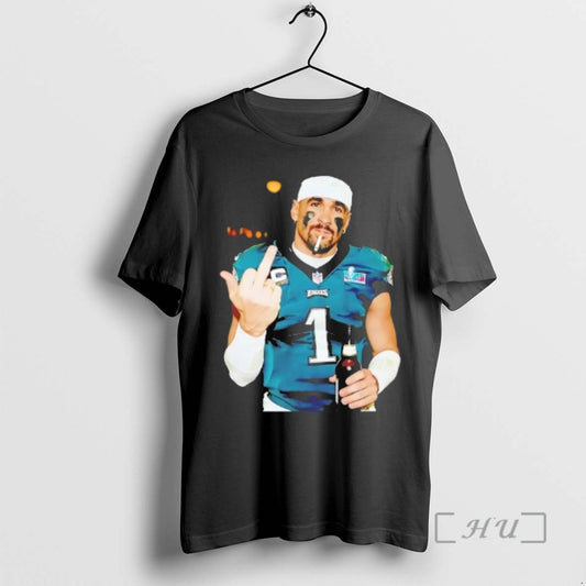 Officials Jalen Hurts Middle Finger Smoking T-Shirts, Hoodie, Sweatshirt | AU18TeeNovaLab.com