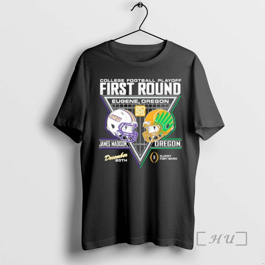 Officials James Madison University Dukes Football 2025 College Football Playoffs 1st Round Match Up Premium T-Shirts,...