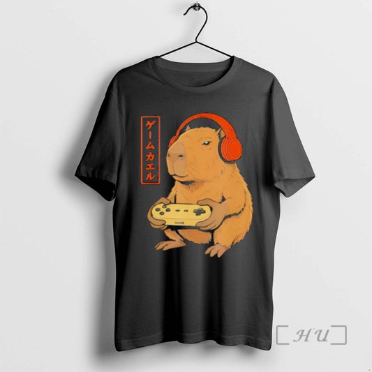 Officials Japanese Gamer Capybara Art Gaming T-Shirts, Hoodie, Sweatshirt | AU18TeeNovaLab.com