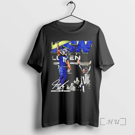 Officials Jaxon Smith Njigba Leads In Receiving Yards Signature T-Shirts, Hoodie, Sweatshirt | AU18TeeNovaLab.com