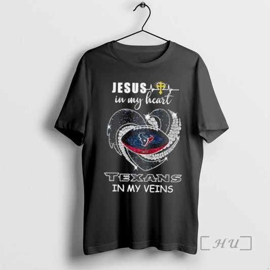 Officials Jesus In My Heart Texans In My Veins T-Shirts, Hoodie, Sweatshirt | AU18TeeNovaLab.com