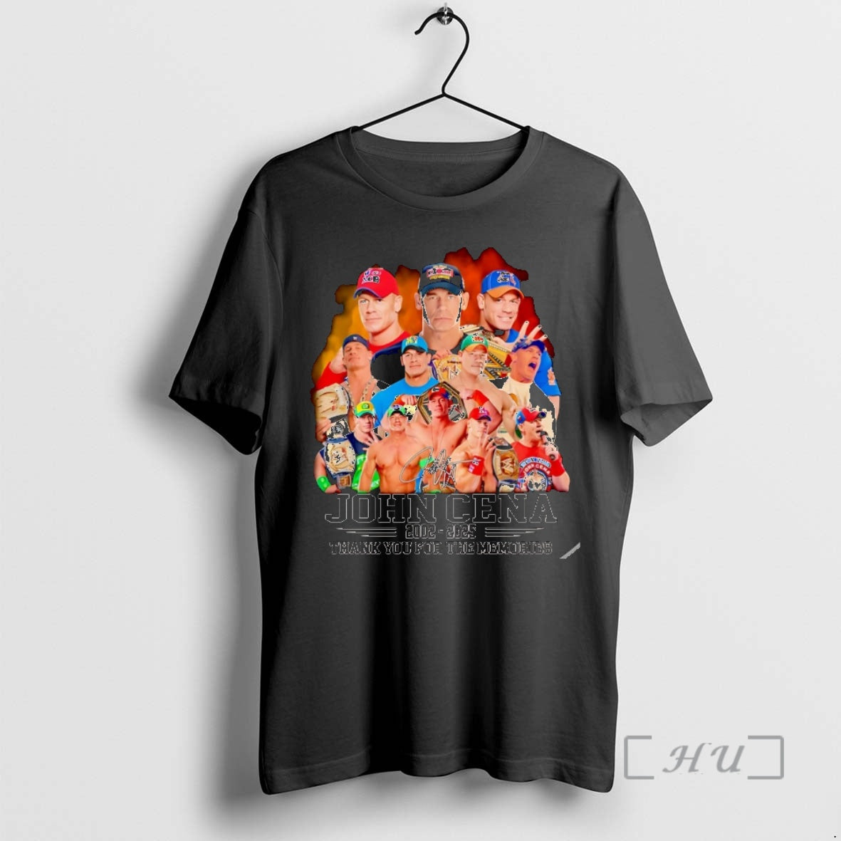 Officials John Cena 2002 2025 Thank You For The Memories Signature Christmas Premium T Shirts