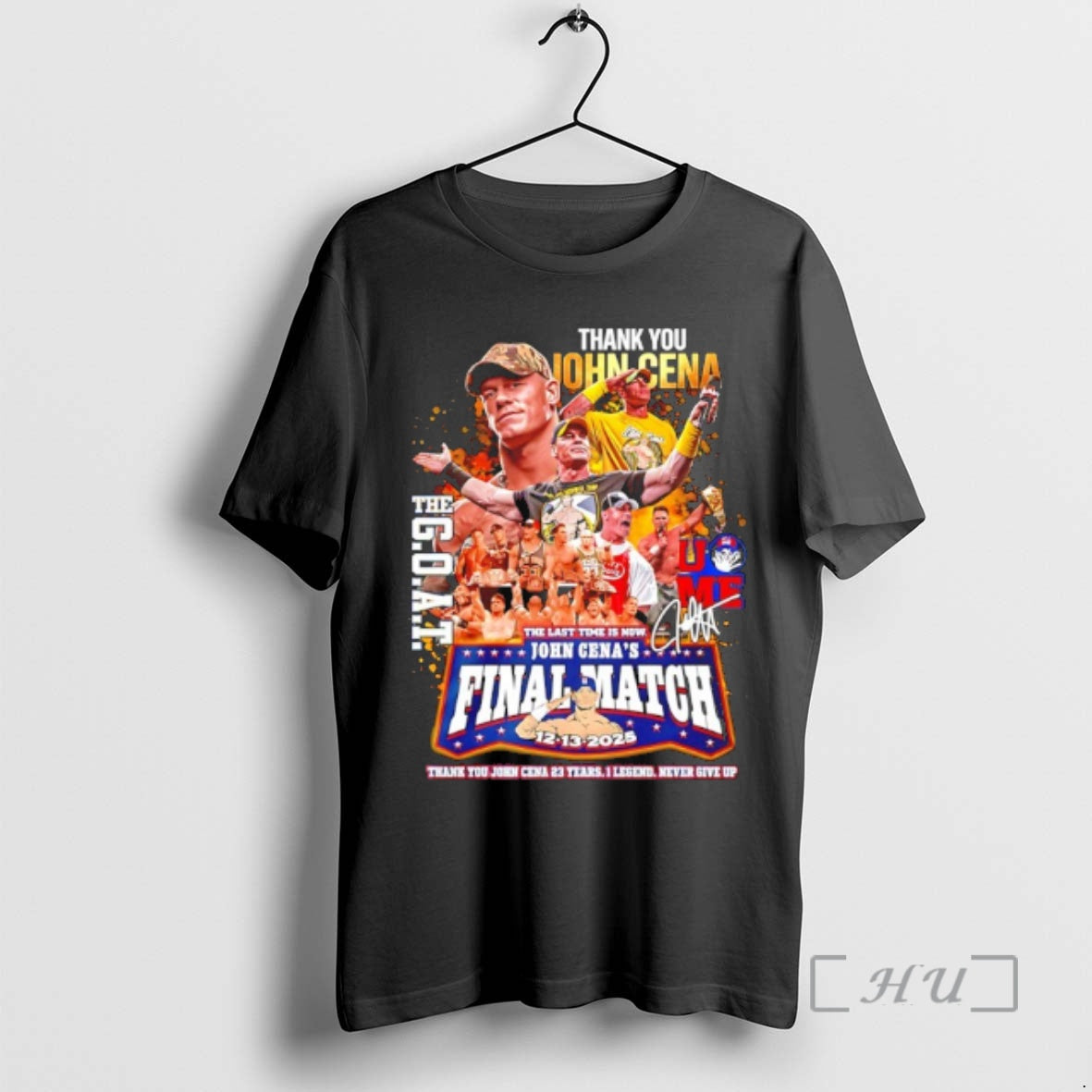 Officials John Cena Final Match Thank You The Goat Signature T-Shirts, Hoodie, Sweatshirt | AU18TeeNovaLab.com