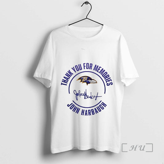 Officials John Harbaugh Thank You For Memories Signature T-Shirts, Hoodie, Sweatshirt | AU18TeeNovaLab.com
