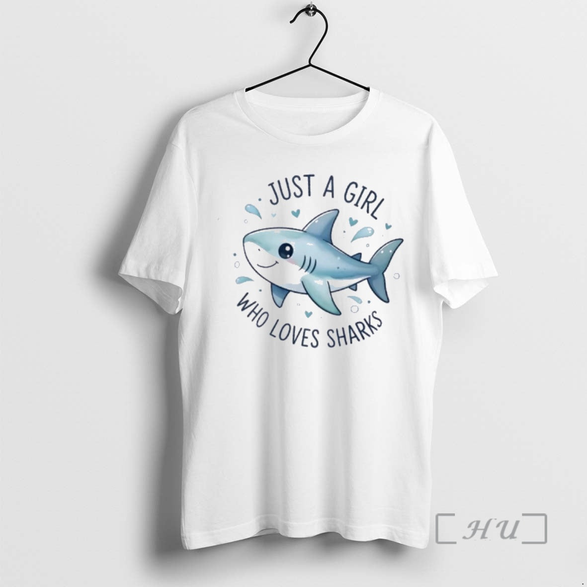Officials Just A Girl Who Loves Sharks Cute T-Shirts, Hoodie, Sweatshirt | AU18TeeNovaLab.com