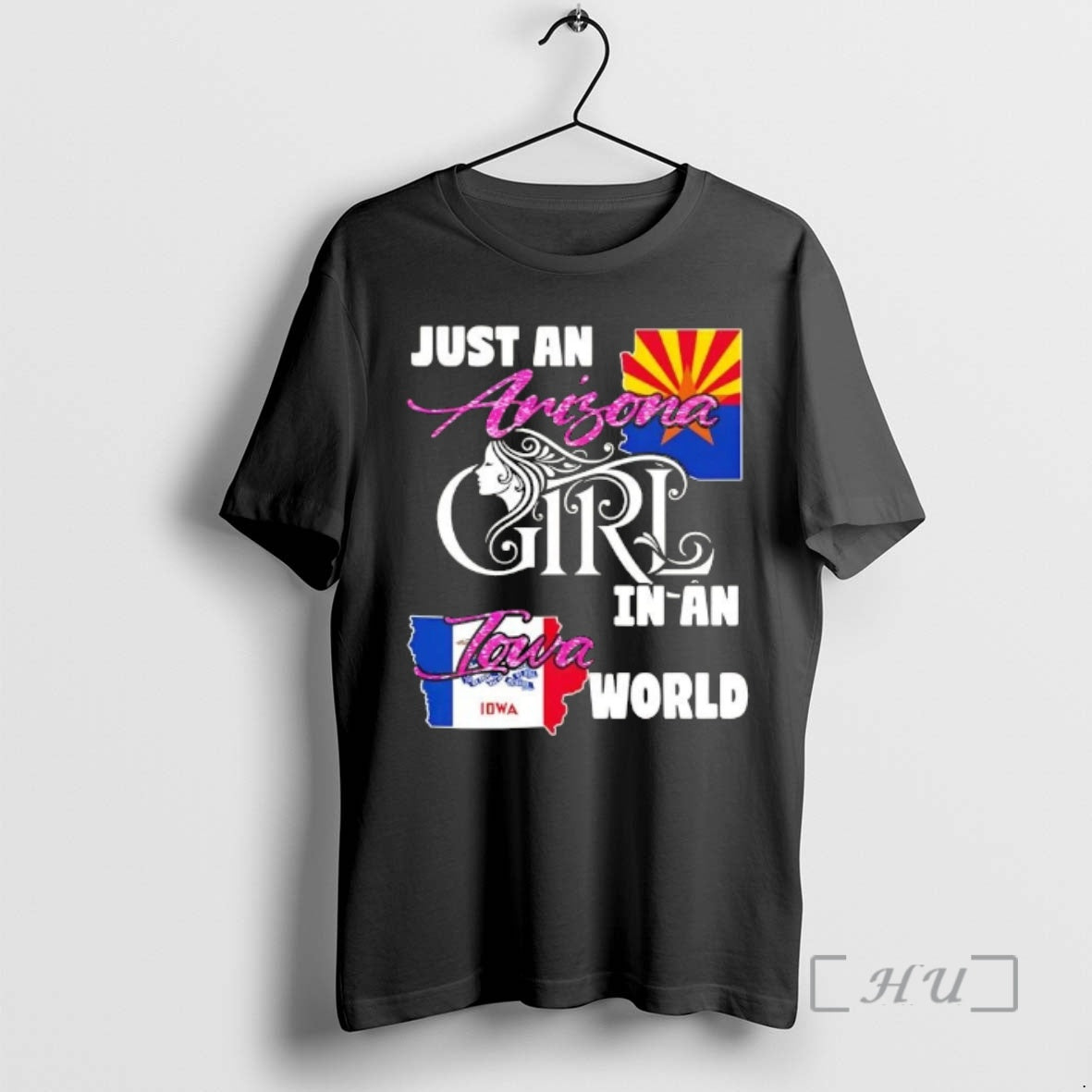 Officials Just An Arizona Girl In A Iowa World T-Shirts, Hoodie, Sweatshirt | AU18TeeNovaLab.com
