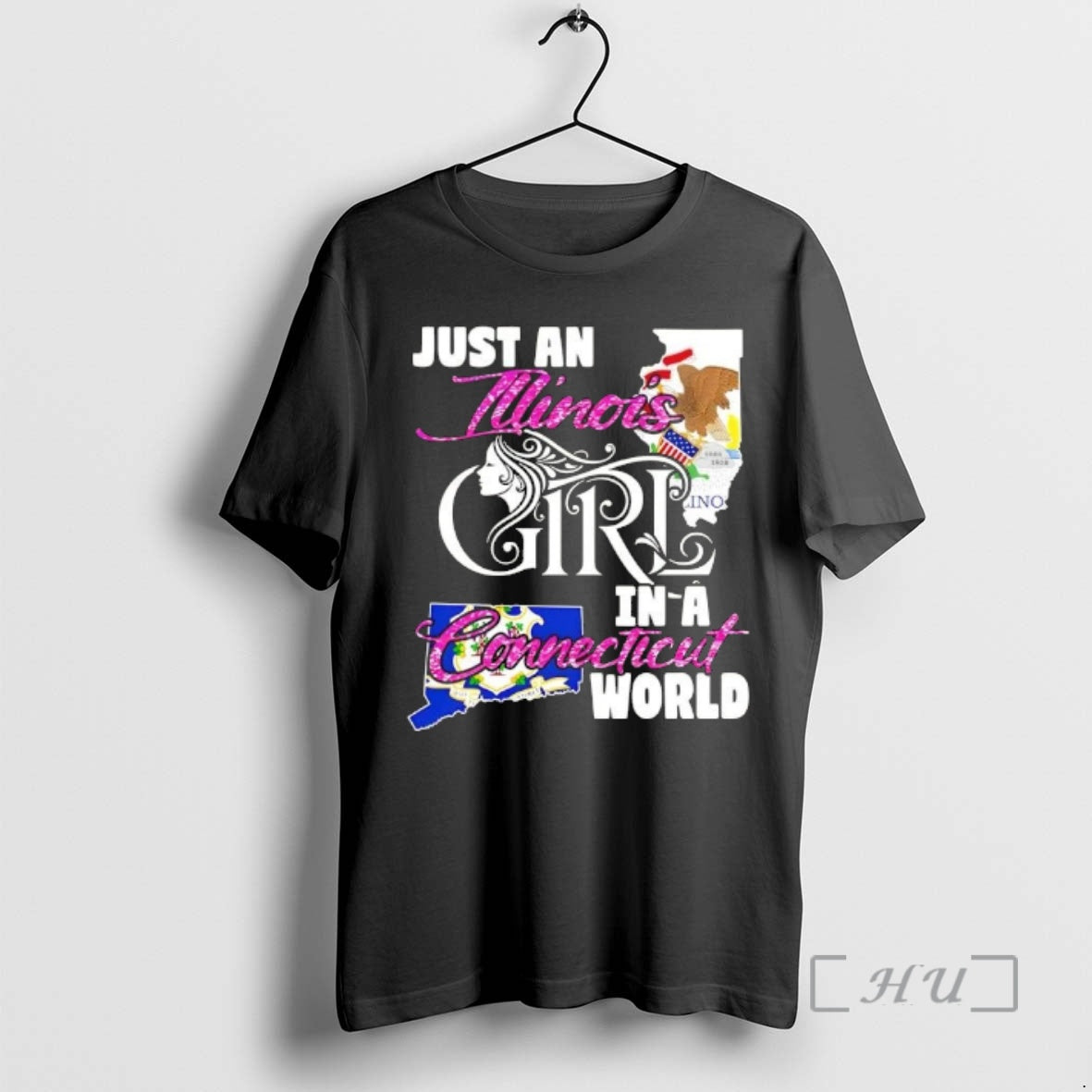 Officials Just An Illinois Girl In A Connecticut World T-Shirts, Hoodie, Sweatshirt | AU18TeeNovaLab.com