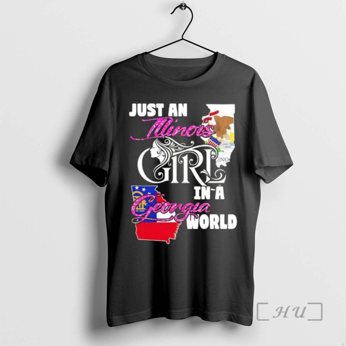 Officials Just An Illinois Girl In A Georgia World T-Shirts, Hoodie, Sweatshirt | AU18TeeNovaLab.com
